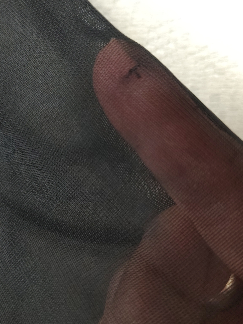 Metaphor Black Ruched Drape Top with Rhinestone Accent - Picture 13 of 14